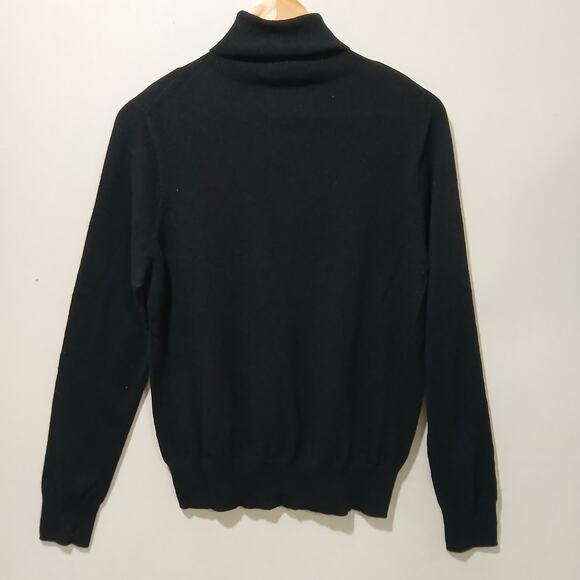 LILYSILK Cashmere Turtleneck Womens Medium Black Pullover Sweater NWT - Picture 4 of 12